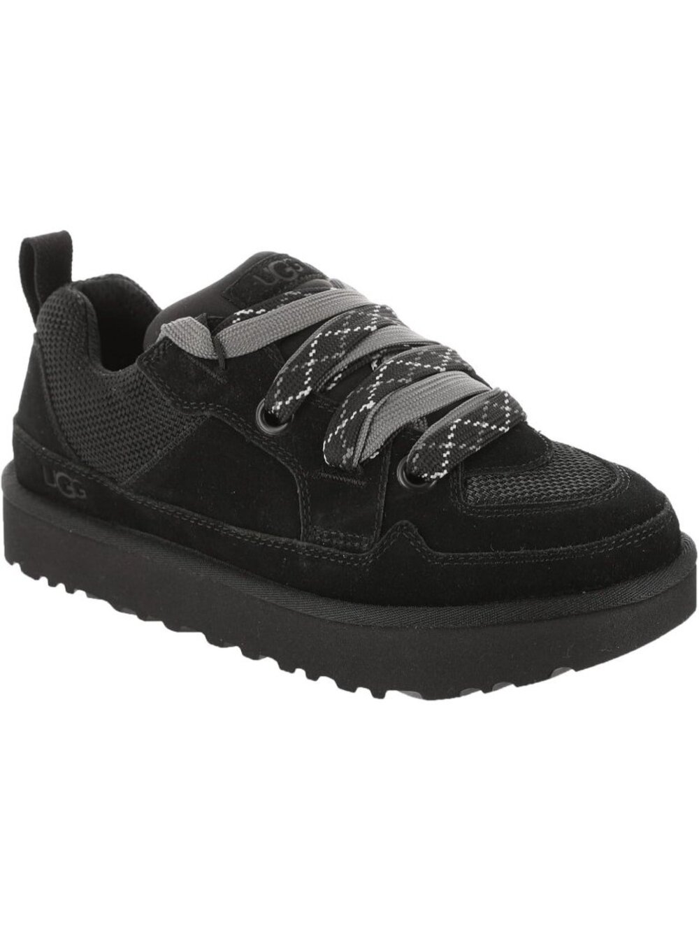Ugg Men's Black Round Toe Comfortable Lace Up Lo Lowmel Fashion Sneakers
